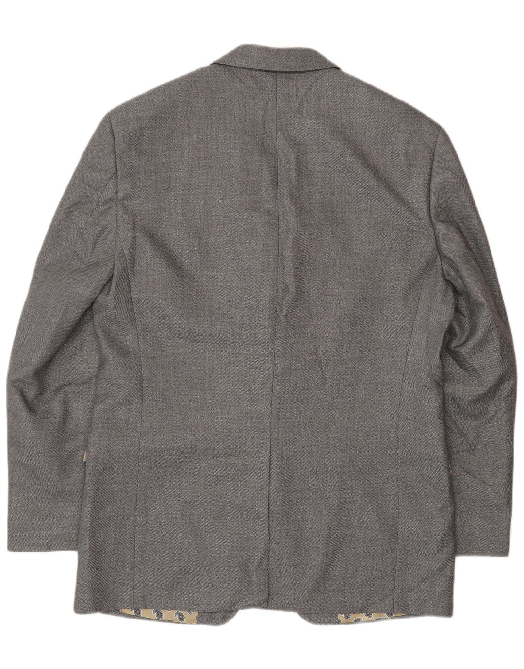 Giacca blazer da uomo a 2 bottoni Chaps UK 40 grande poliestere grigio