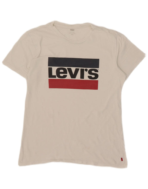 T-shirt grafica da donna Levi's Top UK 14 Medium White