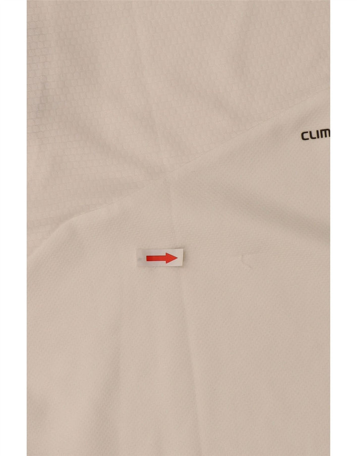 Canottiera Adidas Climalite da uomo, grande, in poliestere color block bianco
