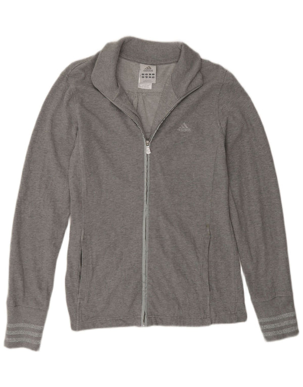 Giacca da tuta da donna Adidas UK 16 grande cotone grigio