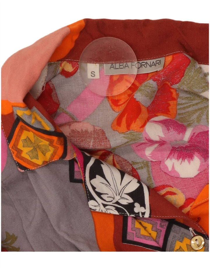 Camicia oversize da donna ALBA FORNARI UK 10 Piccolo patchwork multicolore