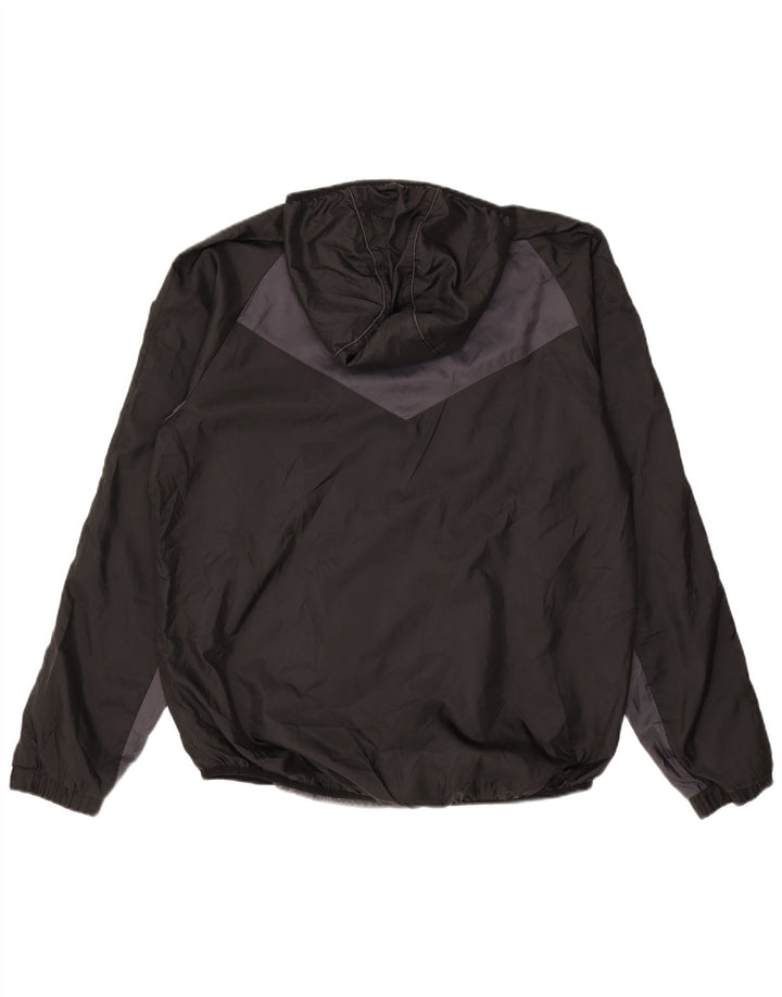 Giacca sportiva da uomo con cappuccio PUMA grande, poliestere color block nero