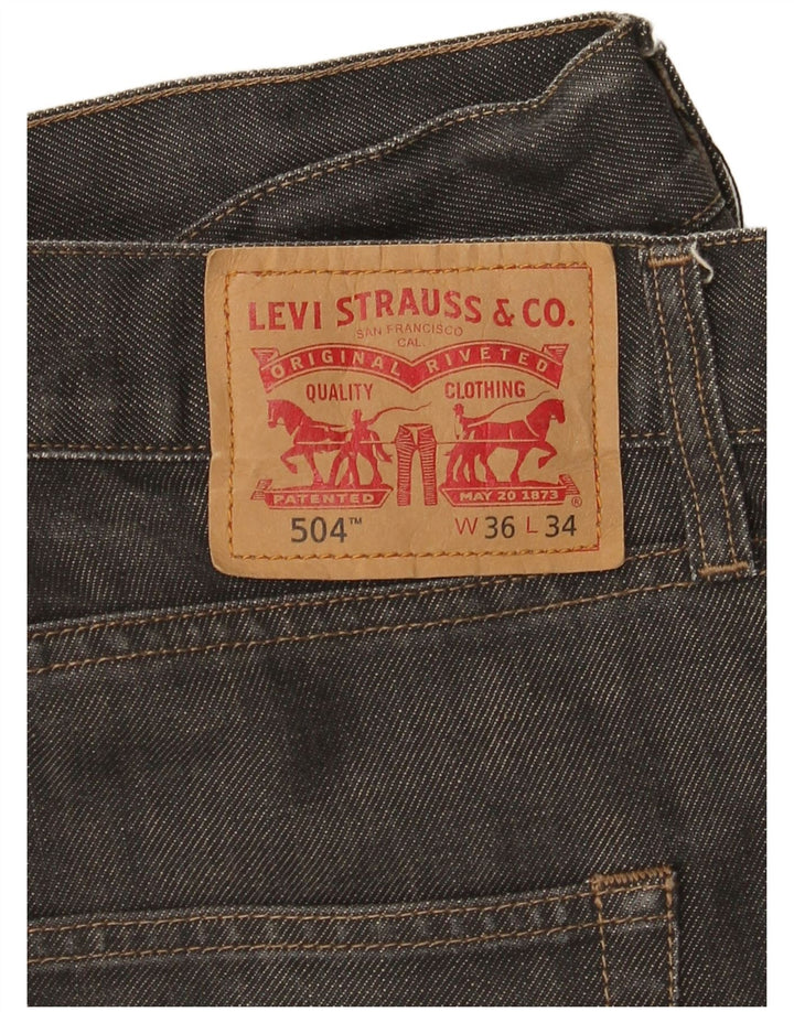 Levi's Uomo 504 Jeans dritti W36 L34 Grigi