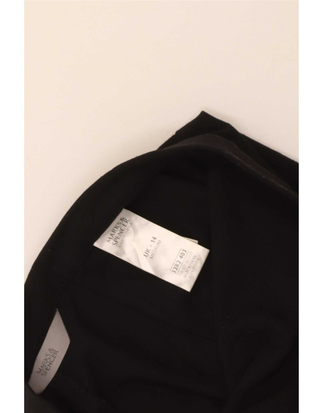 Pantaloni da abito dritti da donna Marks & Spencer UK 14 medi W30 L29 neri
