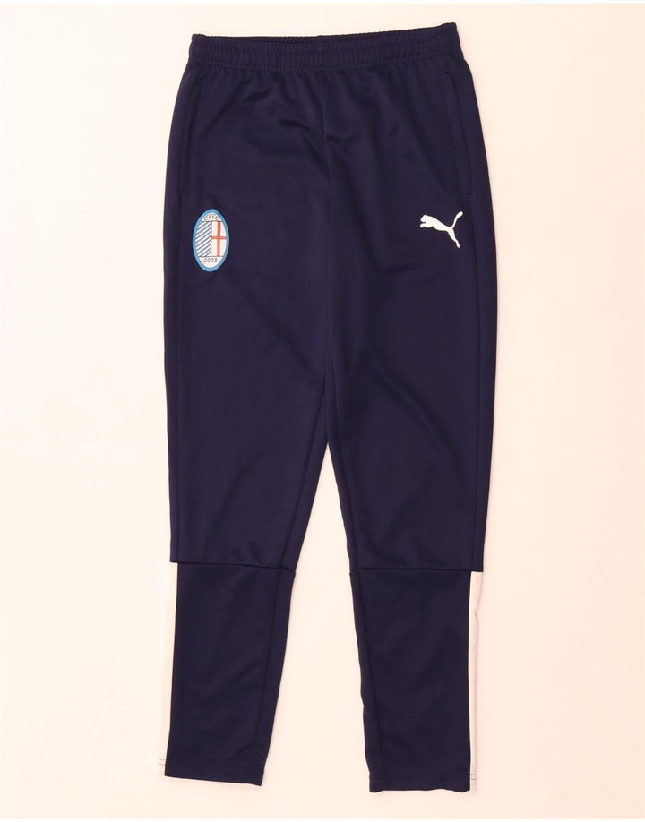 Pantaloni da tuta Puma da ragazzo 13-14 anni in poliestere color block blu navy