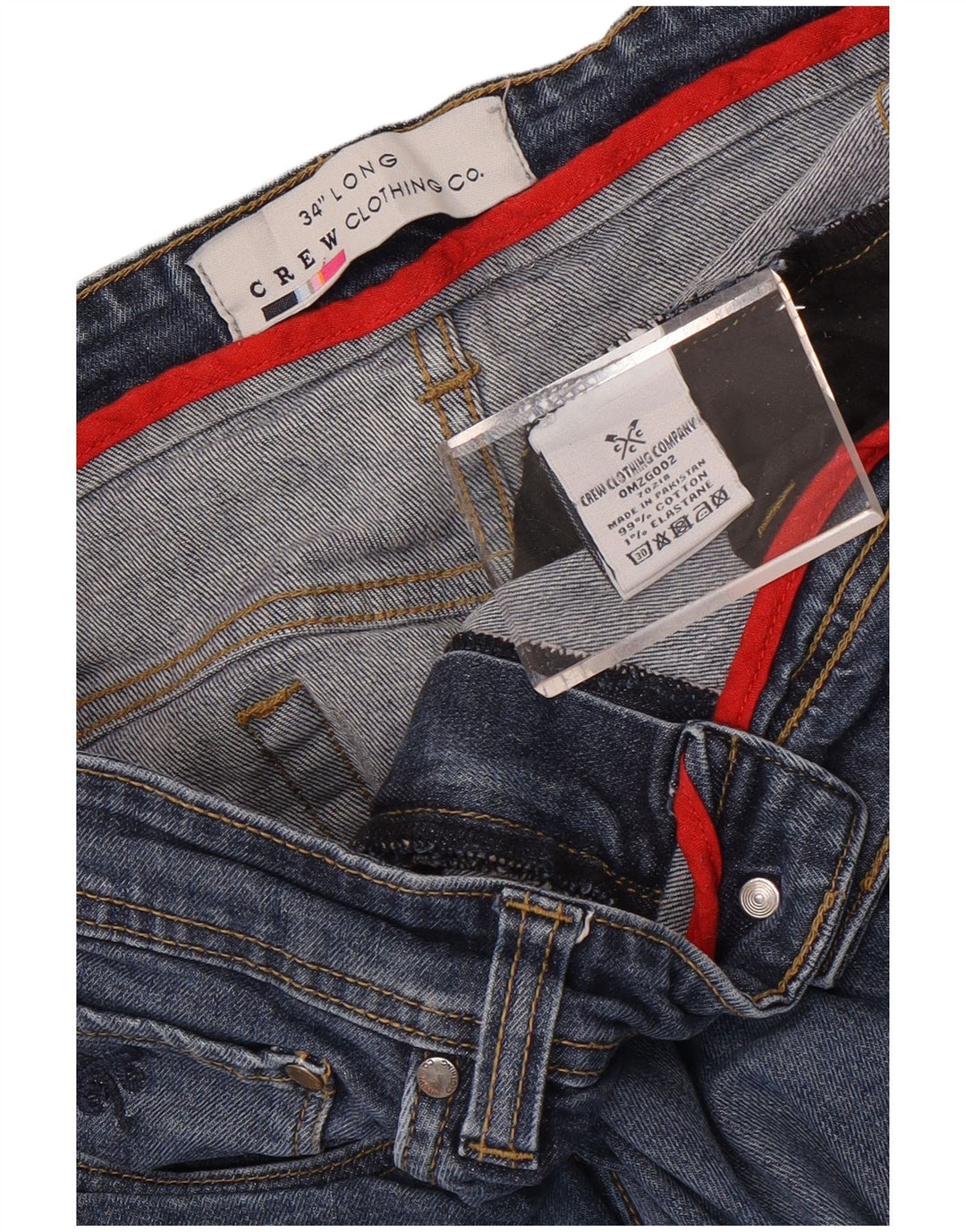 Crew Clothing Jeans slim da uomo W34 L34 cotone blu