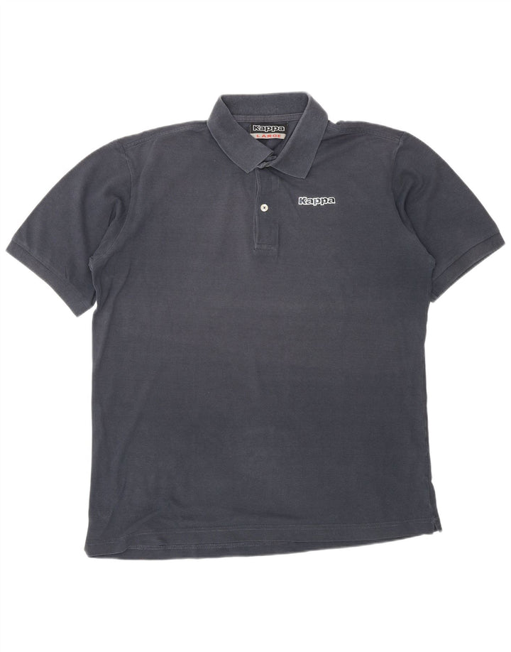 Polo KAPPA da uomo grande in cotone blu navy