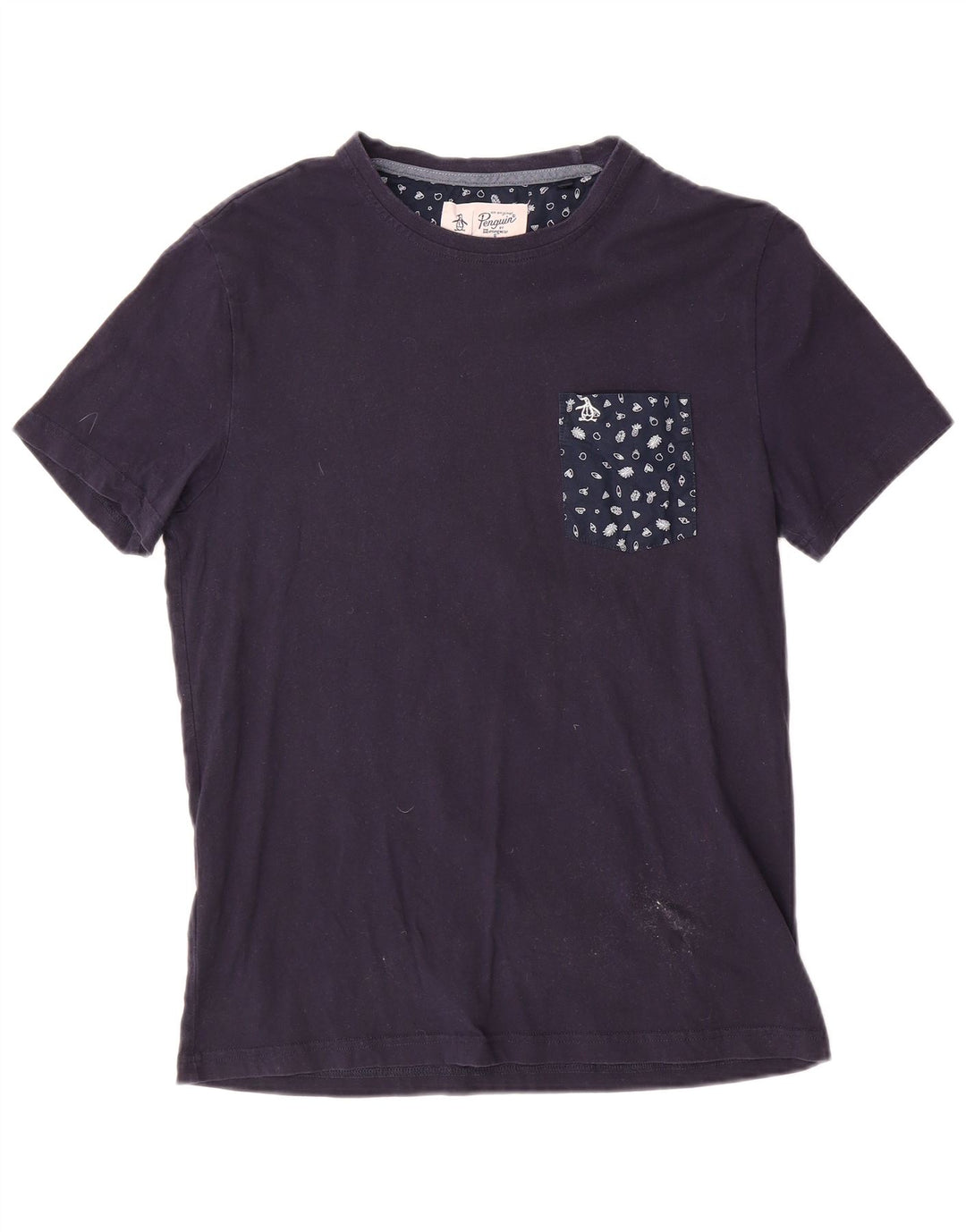 T-shirt da uomo Penguin Top in cotone blu navy medio