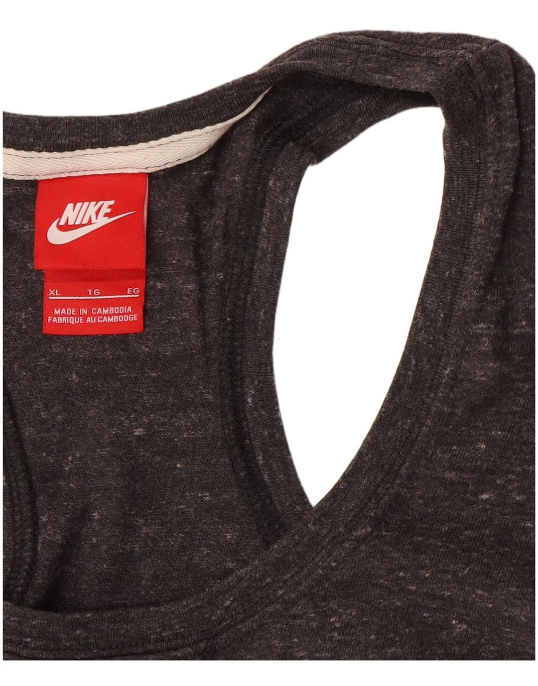 NIKE Womens Vest Top UK 18 XL Grey Flecked