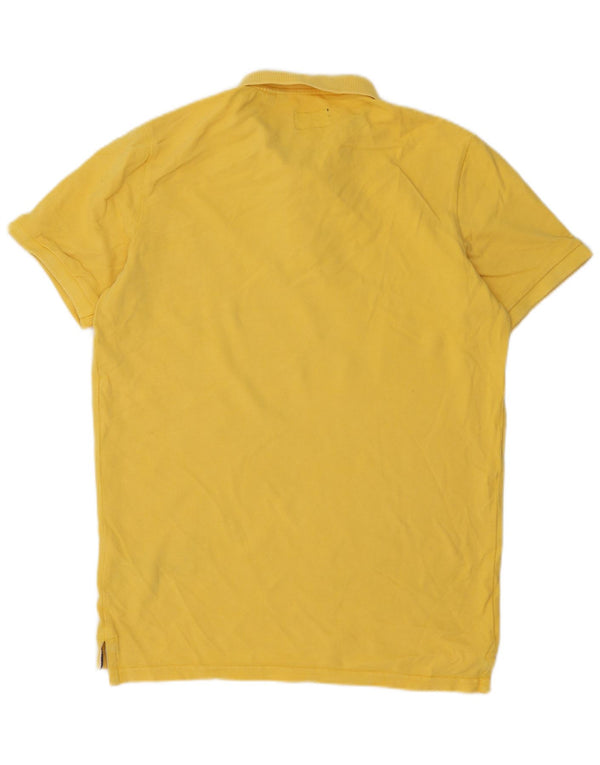 Polo da uomo Superdry grande in cotone giallo