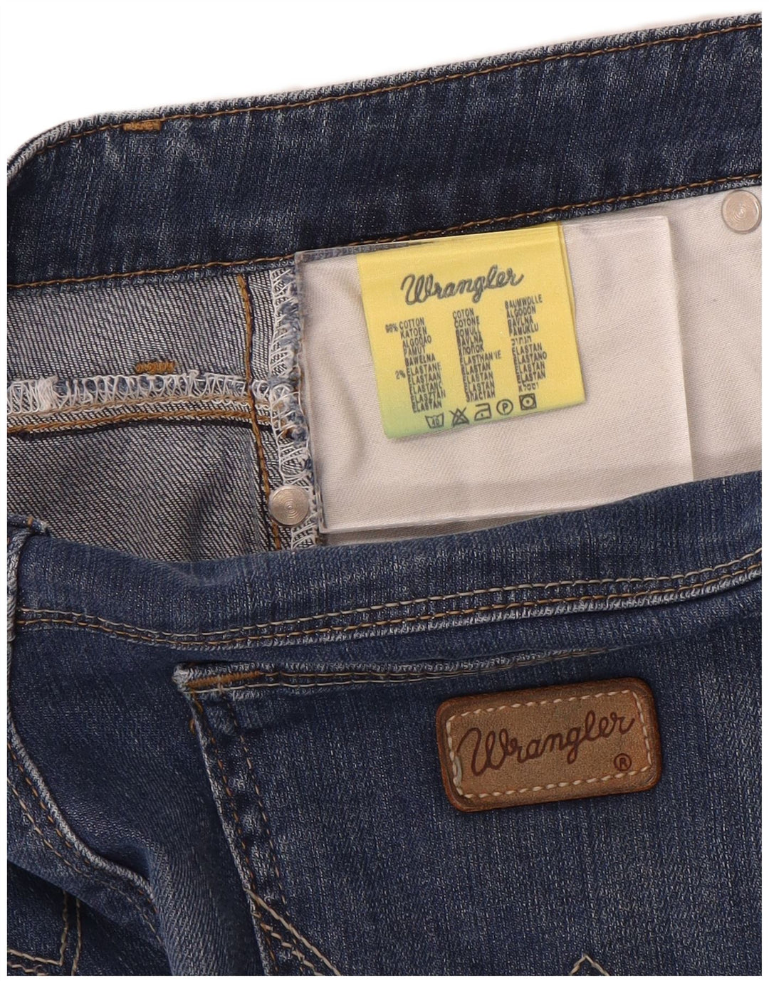 Jeans Bootcut Curvy da donna Wrangler W32 L30 cotone blu