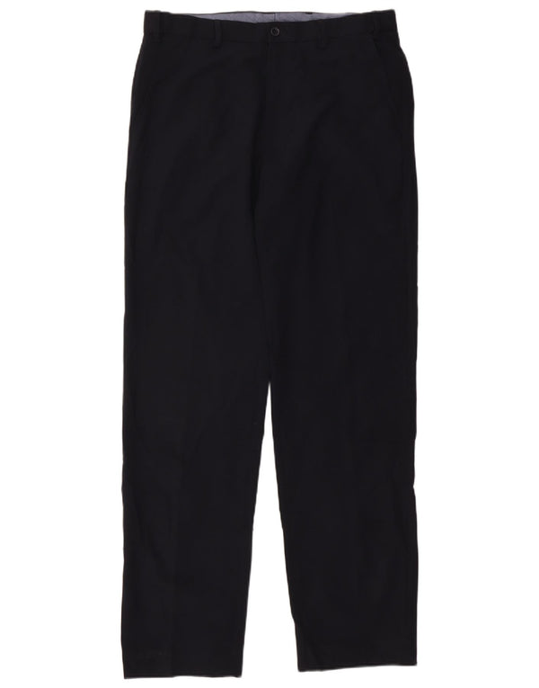 Marks & Spencer Mens Straight Regular Suit Trousers W34 L33 Navy Blue