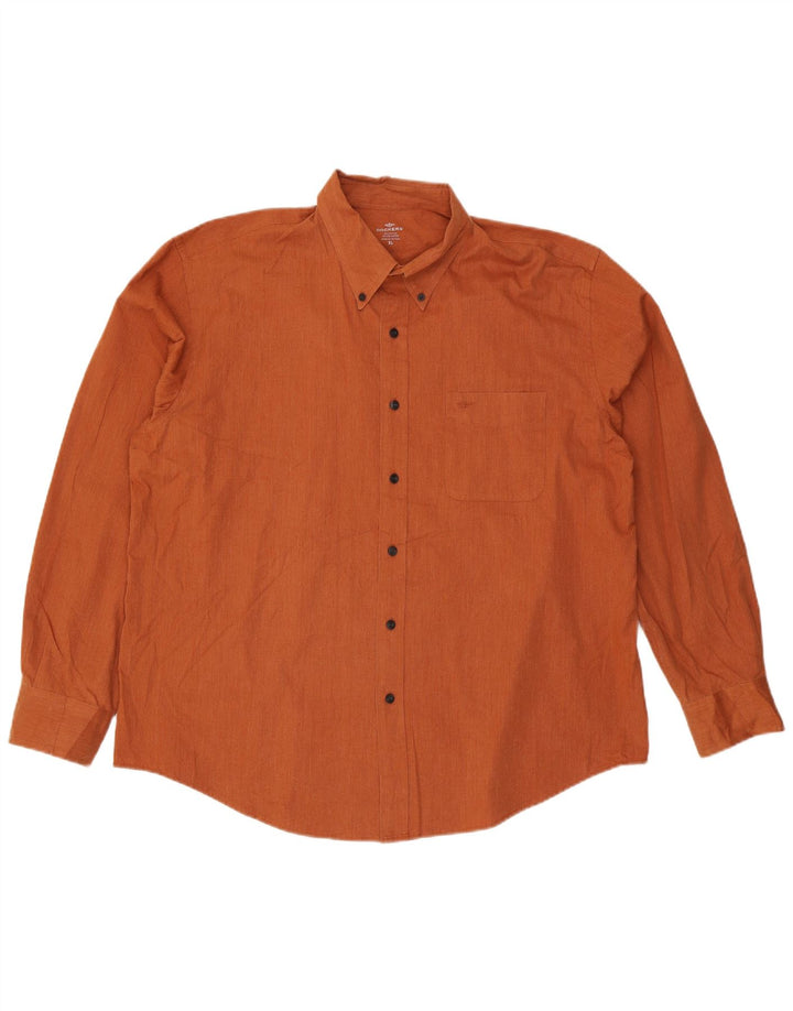 DOCKERS Camicia da uomo XL in cotone arancione