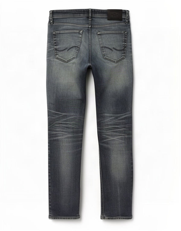 Jack & Jones Uomo GLENN Jeans slim effetto consumato W30 L32 cotone blu