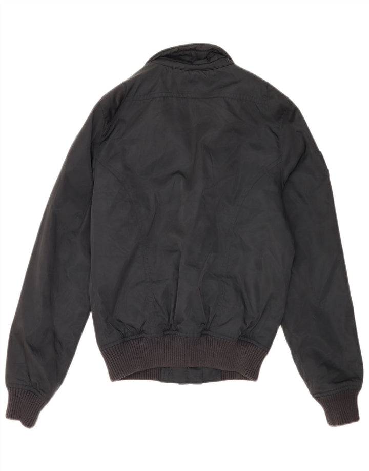 BACI & ABBRACCI Giubbotto bomber da donna UK 10 Small Blu Navy Poliestere