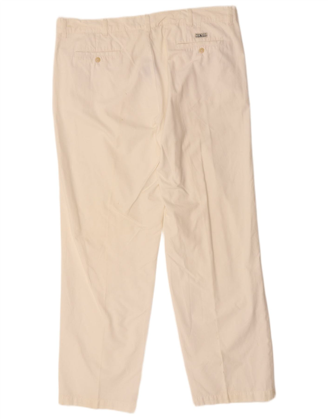 POLO RALPH LAUREN Pantaloni chino dritti da uomo W42 L34 Cotone bianco