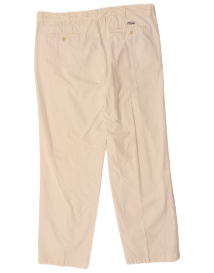 POLO RALPH LAUREN Pantaloni chino dritti da uomo W42 L34 Cotone bianco