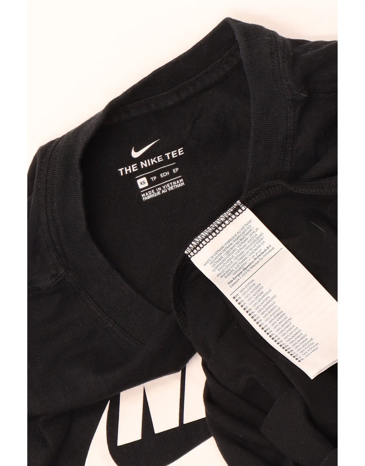NIKE Mens Graphic Vest Top XS Black Cotton