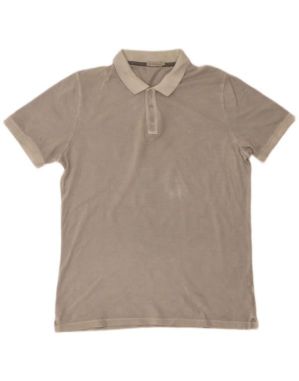 Polo da uomo Calvin Klein Jeans XL in cotone grigio