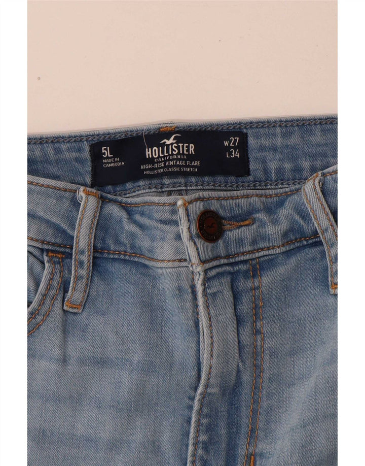 Jeans svasati Hollister da donna W27 L34 cotone blu