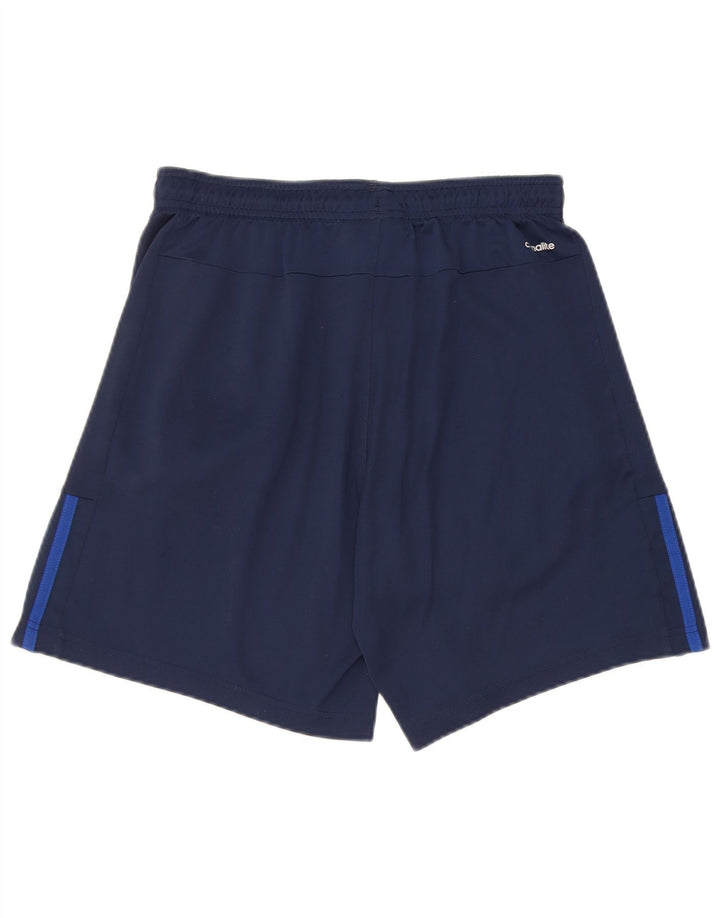 Pantaloncini sportivi da uomo Adidas piccoli in poliestere blu navy