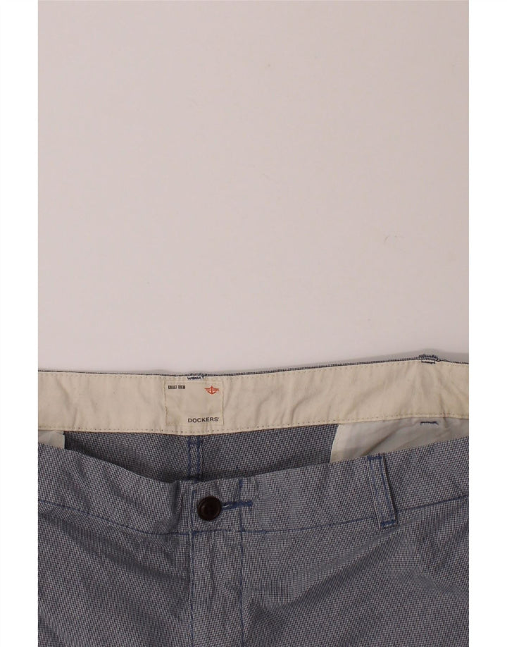 DOCKERS Mens Cargo Shorts W42 2XL Blue Check Cotton Vintage Dockers and Second-Hand Dockers from Messina Hembry 
