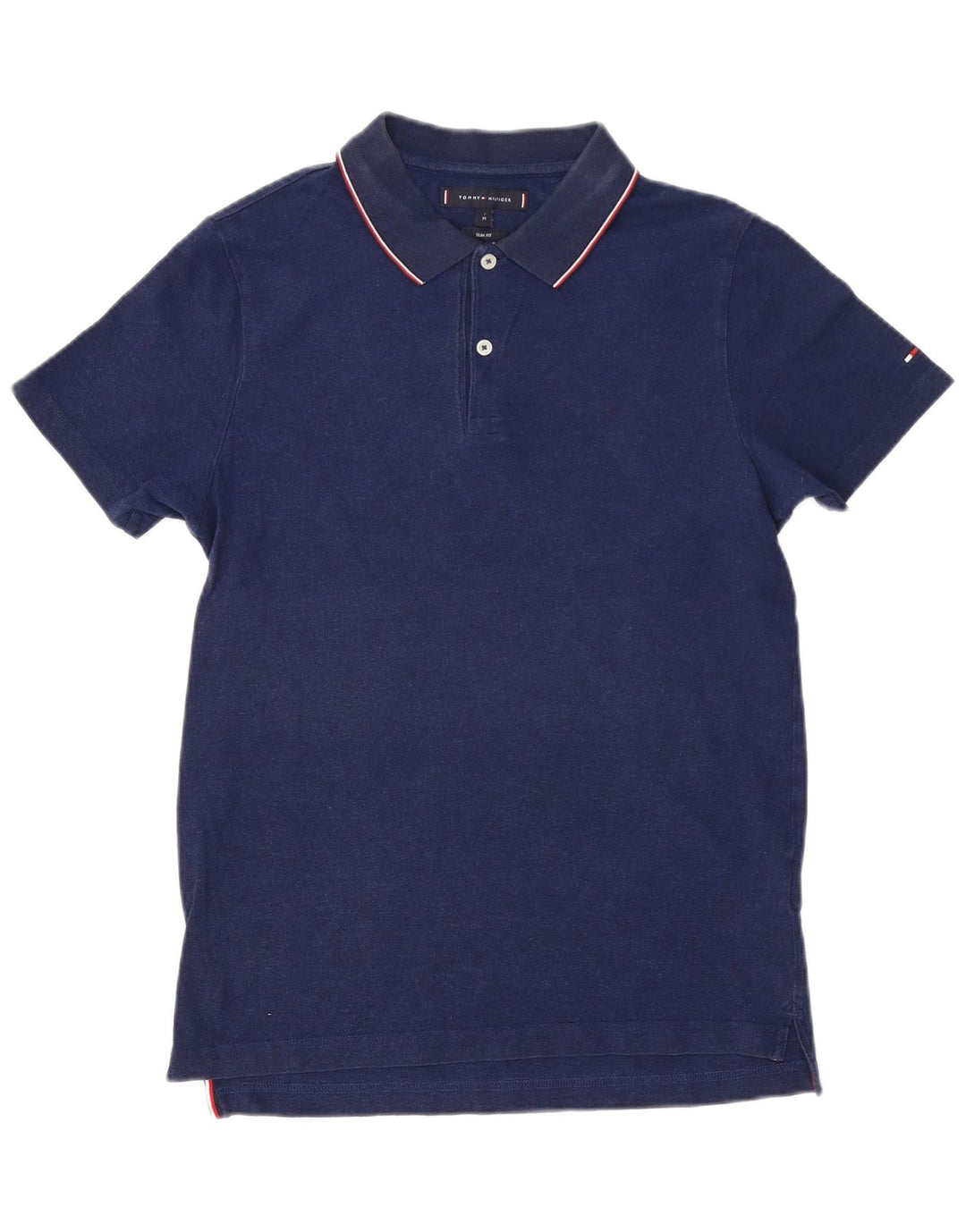 TOMMY HILFIGER Polo da uomo slim fit in cotone blu navy medio