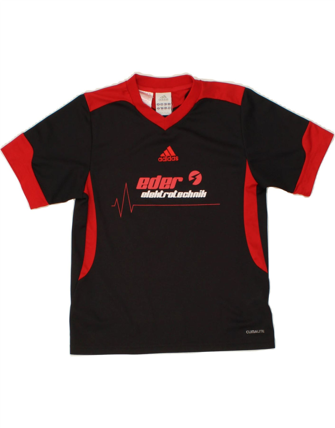 ADIDAS Boys Graphic T-Shirt Top 5-6 Years 2XS Black Polyester Vintage Adidas and Second-Hand Adidas from Messina Hembry 