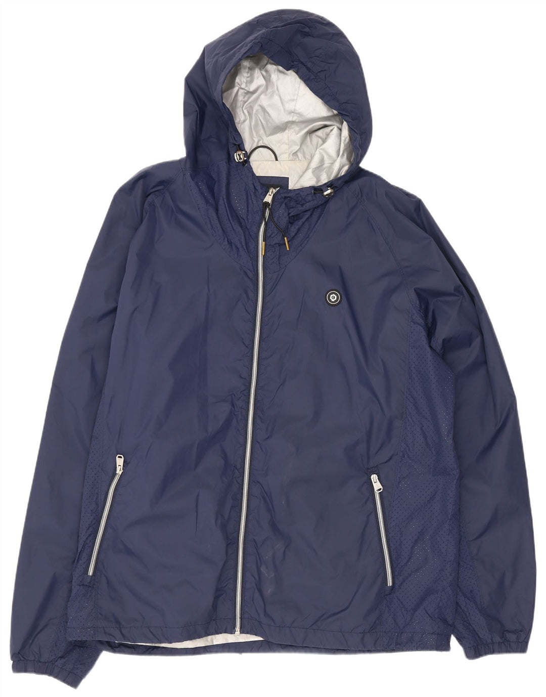 Giacca antipioggia con cappuccio da uomo Jack & Jones UK 44 2XL Blu navy