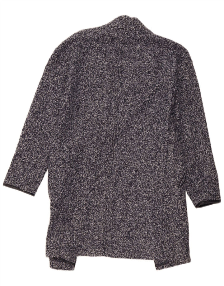 Soprabito aperto da donna Marks & Spencer UK 8 piccolo poliestere screziato blu navy