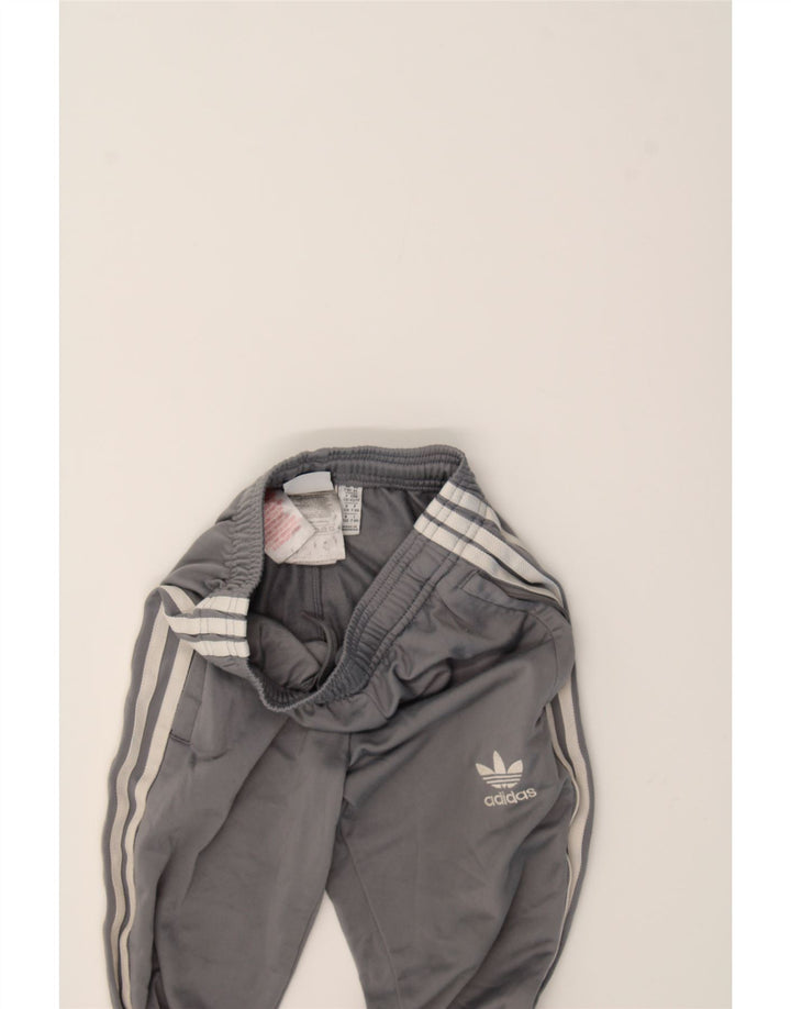 ADIDAS Boys Tracksuit Trousers Joggers 7-8 Years  Grey Polyester Vintage Adidas and Second-Hand Adidas from Messina Hembry 