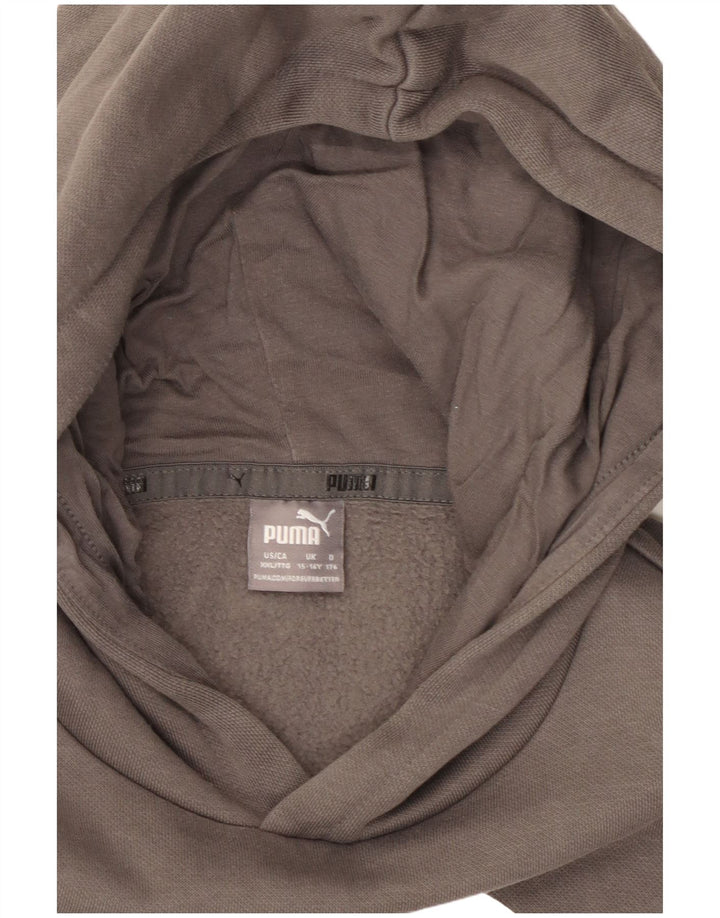 Felpa con cappuccio grafica PUMA da ragazzo 15-16 anni in cotone grigio