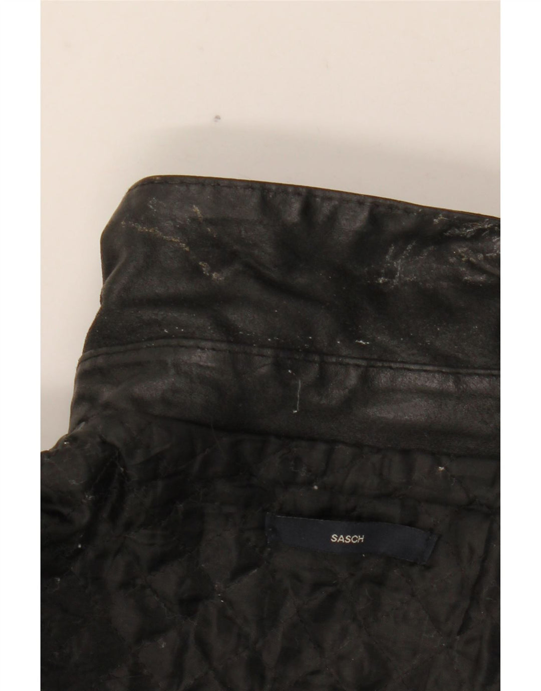 Giacca in pelle da uomo Sasch UK 40 grande in pelle nera