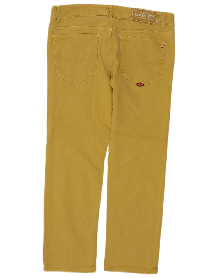 Jeans cropped da uomo UNLIMITED W31 L25 cotone giallo