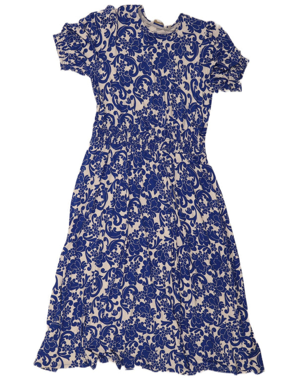 Abito a strati da donna Boden UK 18 XL Viscosa blu Paisley