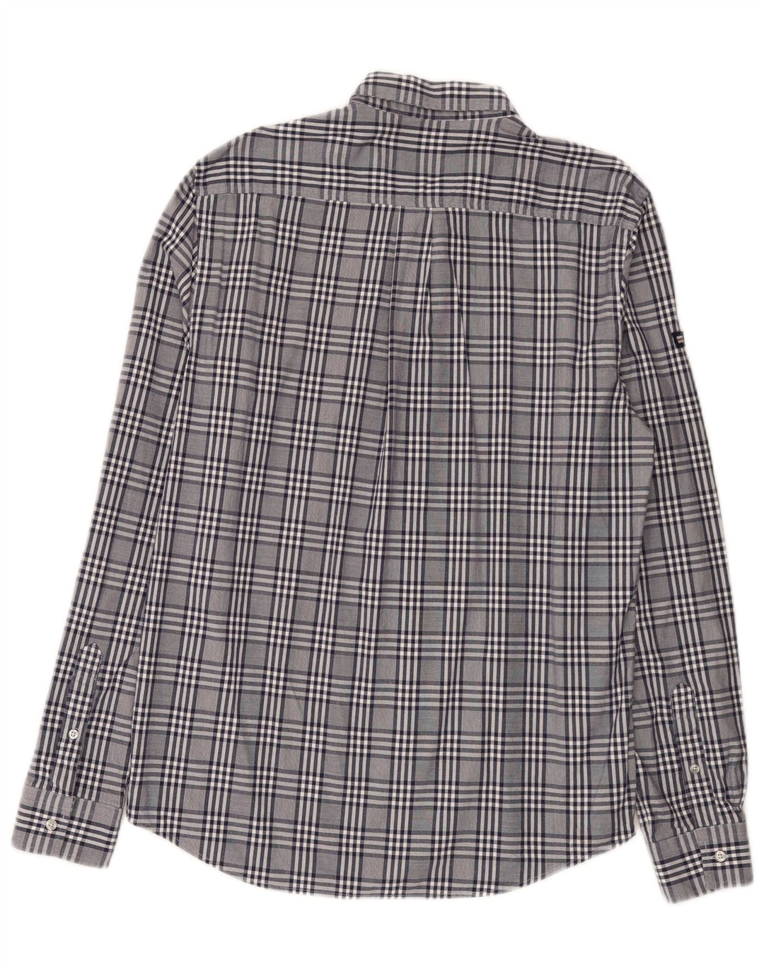 Camicia da uomo Regular Fit Superdry a quadri grigi grandi