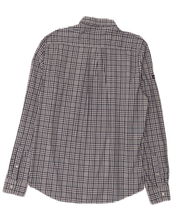 Camicia da uomo Regular Fit Superdry a quadri grigi grandi