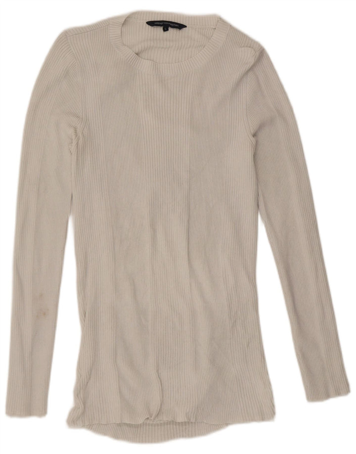 Maglia da donna a maniche lunghe French Connection UK 10 piccola bianca