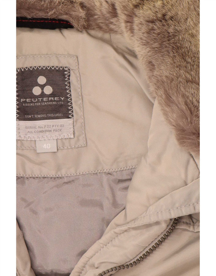Piumino con cappuccio Donna PEUTEREY IT 40 Small Grigio Poliammide
