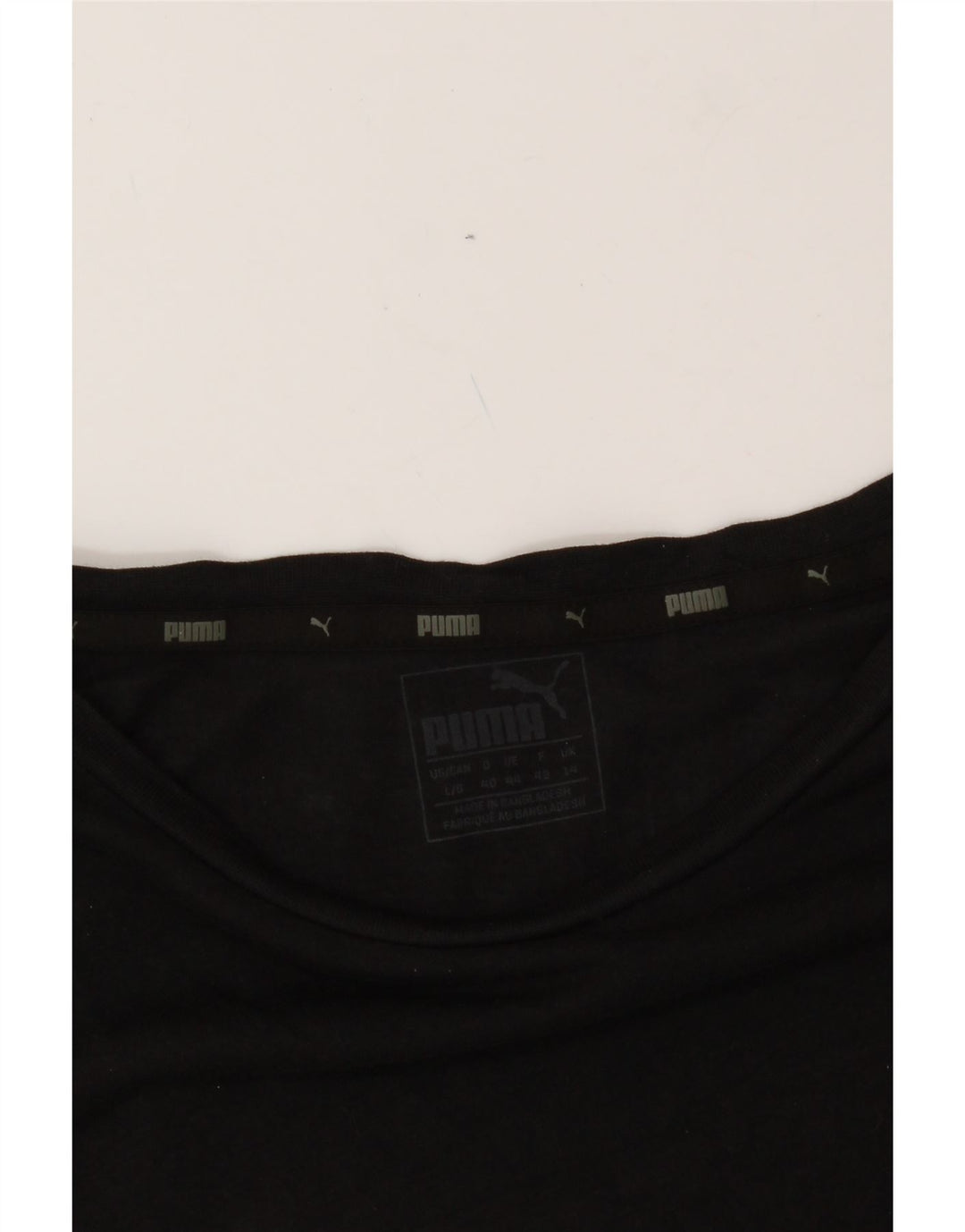PUMA Womens Graphic T-Shirt Top UK 14 Large Black Vintage Puma and Second-Hand Puma from Messina Hembry 