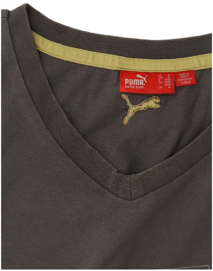 PUMA Mens Graphic Top Long Sleeve Medium Grey