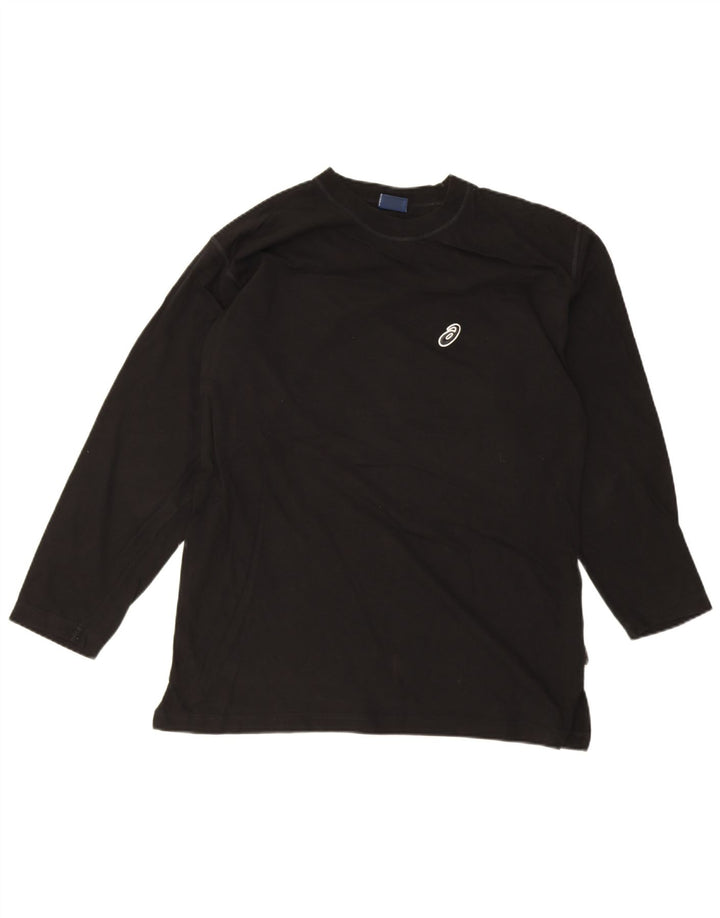 Top Asics Uomo Manica Lunga Large Nero Cotone