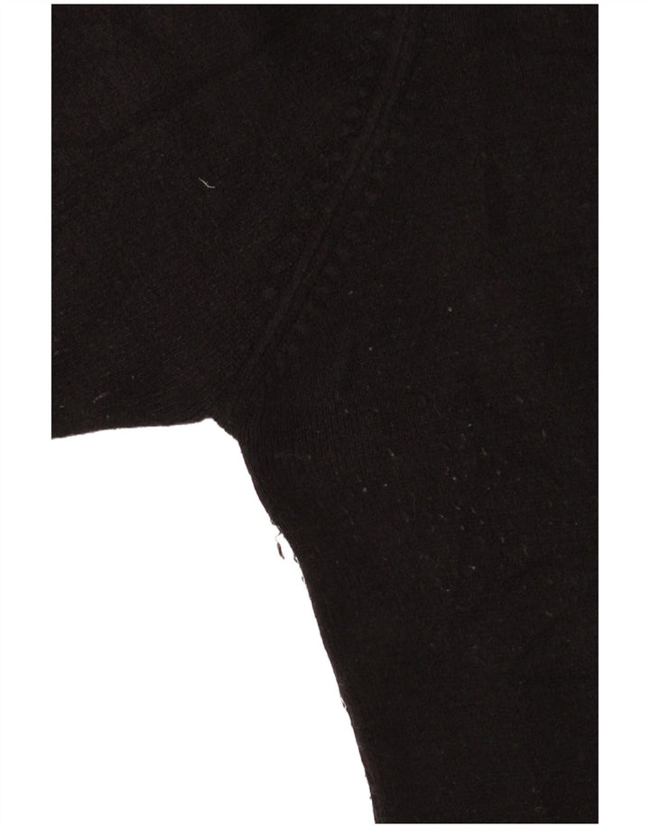 Maglione maglione da donna Essentials con collo alto UK 14 acrilico nero medio