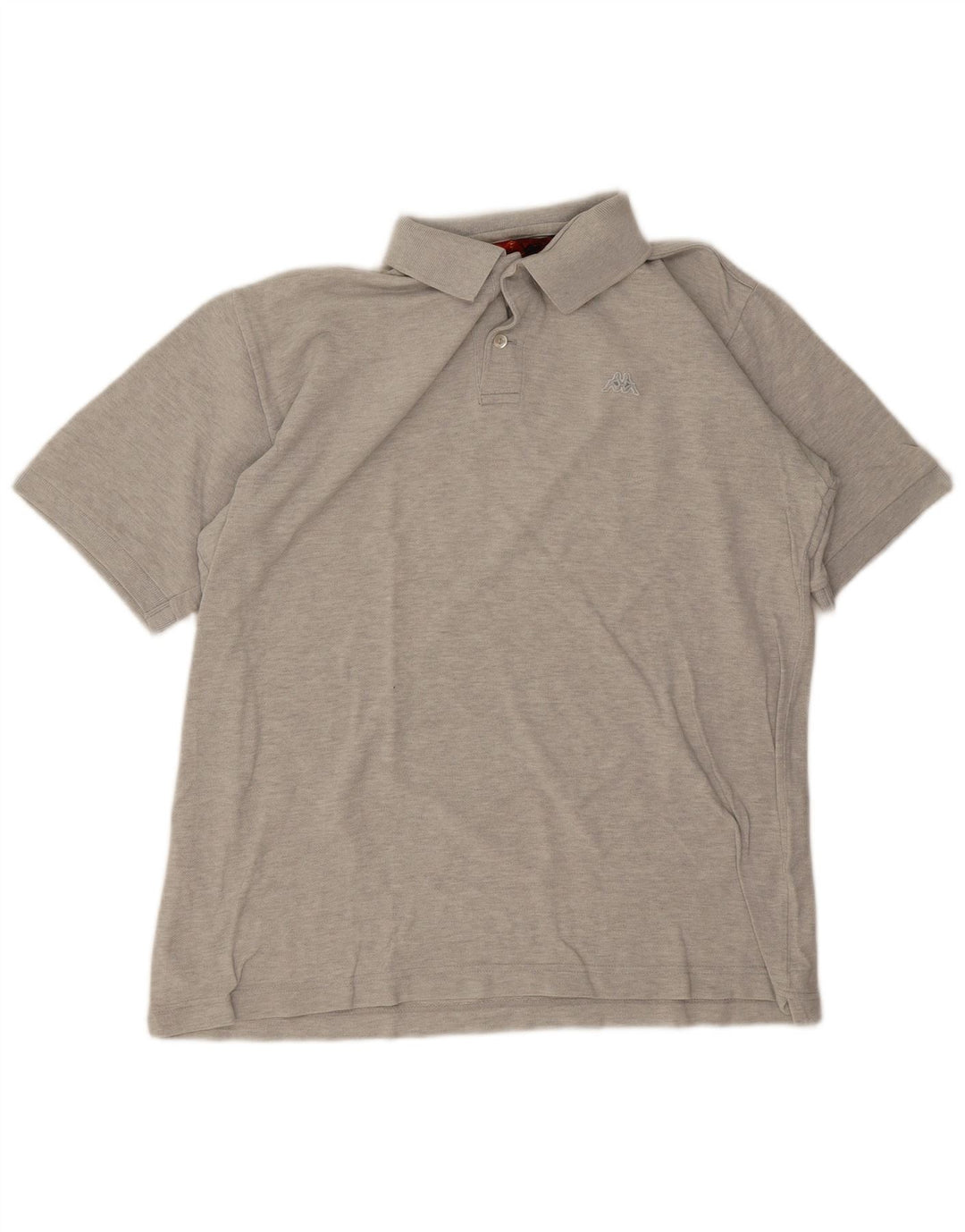 Polo Kappa Uomo Large in cotone mélange grigio