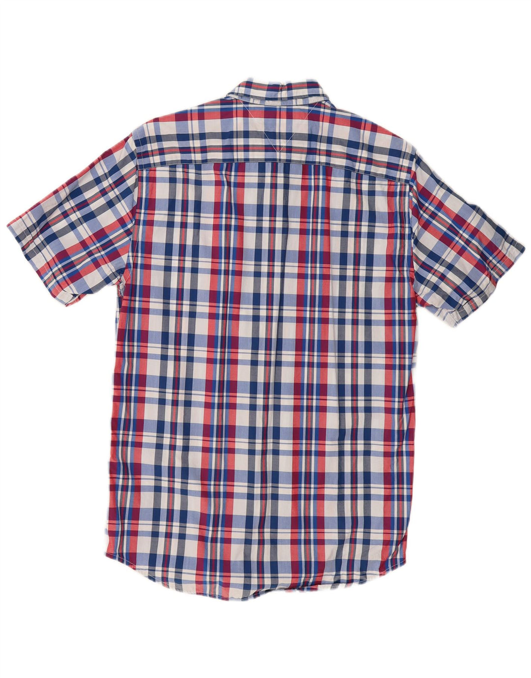 TOMMY HILFIGER Camicia da uomo a maniche corte vestibilità New York a quadri blu medio