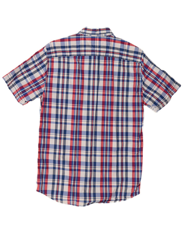TOMMY HILFIGER Camicia da uomo a maniche corte vestibilità New York a quadri blu medio