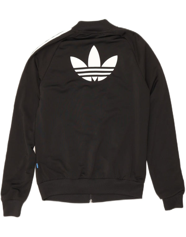 Giacca da ginnastica grafica da donna Adidas UK 6 XS poliestere nero