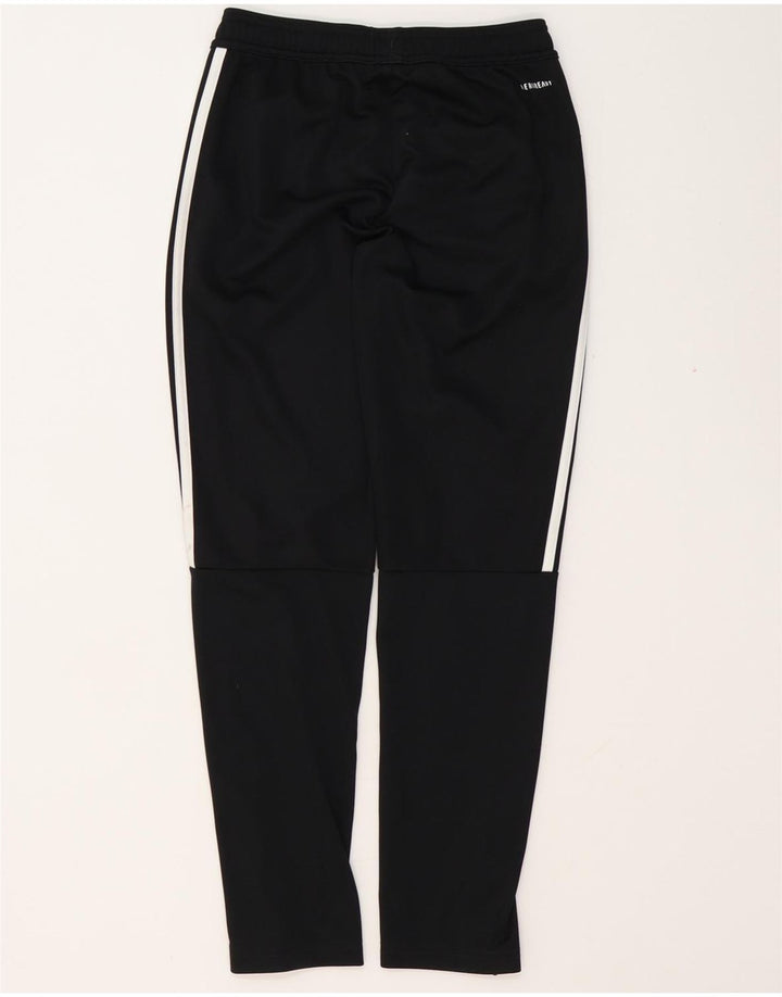 ADIDAS Boys Aeroready Tracksuit Trousers 11-12 Years Black Polyester
