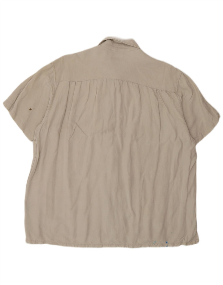 Camicia a maniche corte da uomo Nautica Large in lino grigio