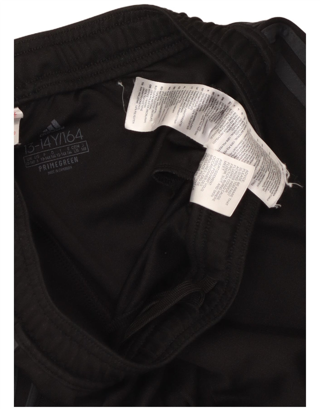 Pantaloni della tuta da ragazzo Adidas 13-14 anni in poliestere nero